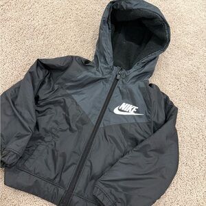 Nike Kids Black Fleece Windbreaker with Hood